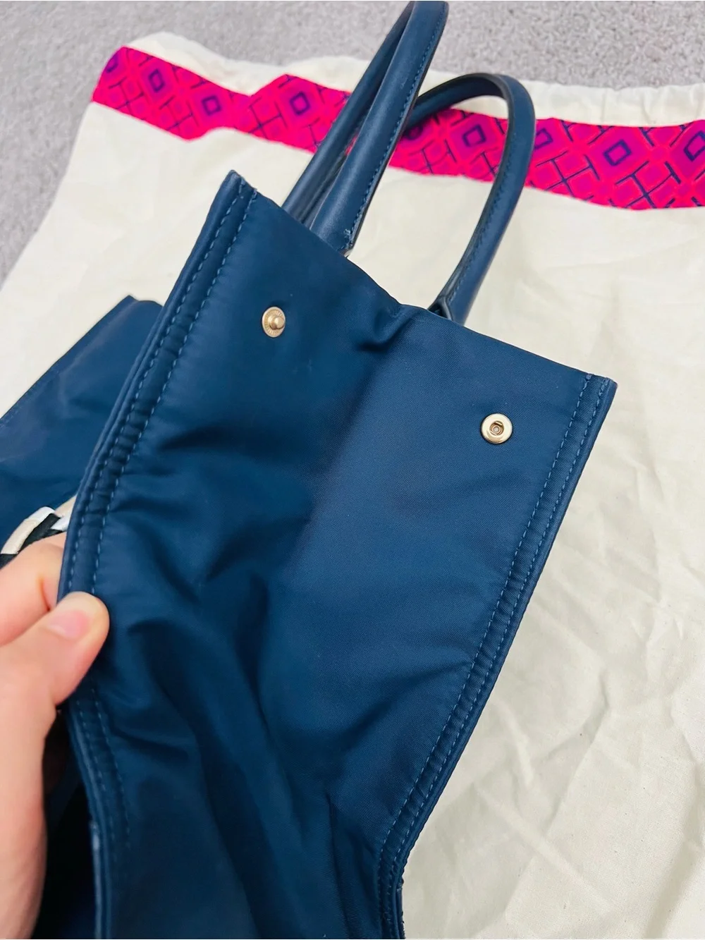 Tory Burch navy tote